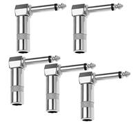 EMSea 5PCS 6.35mm 1/4 "90 gradi ad angolo retto spina audio jack a saldare adattatore connettore per chitarra elettrica mixer altoparlante tastiera KTV attrezzature