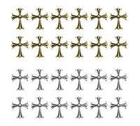 EMSea 60 pz Croce Nail Art Charms Metallo 3D Punk Unghie Ornamenti per Manicure Nail Art Craft DIY Accessori per Unghie Forniture per Decorazione Bronzo E Argento Antico