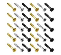 EMSea 60PCS Humbucker Pickup Ring viti di montaggio per la maggior parte dei pickup Humbucker Anelli 2,5 x 18 mm Pickup Frame Surround Viti 20 pezzi oro e 20 pezzi nero e argento