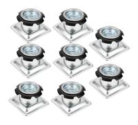EMSea 8 inserti per tubi quadrati filettati in metallo a stella, 1/4-20 filettature per tubo quadrato con diametro esterno 19 mm e spessore della parete 1,5 mm