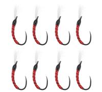 EMSea 8 Mosche Red Bloodworm Esche Da Pesca Taglia 10 Ami Per La Pesca Alla Trota
