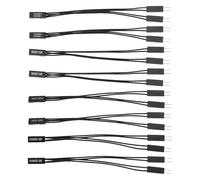 EMSea 8 Pezzi 2 Pin Distributore Di Ponticelli Du-Pont Singolo Femmina A Doppio Maschio Da Rame Stagnato Da 2,54 Mm Con POWER+/POWER SW/LED HDD per LED Di Alimentazione Della Scheda Madre