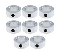EMSea 8pcs Collane albero 20mm Anelli di Regolazione Anello di Posizionatore Anello Zincato Morsetti di arresto Profondità con Vite a Sei Pans Hollow M6 per Carrello a Mano Albero Camion