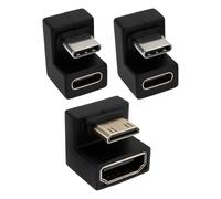 EMSea Adattatore Mini HDMI-HDMI Con Angolo Di 180 Gradi Con Adattatore USB-C Per Display Portatile Lato Lungo Verso L'interno