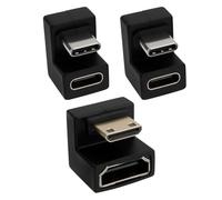 EMSea Adattatore Mini HDMI-HDMI Con Angolo Di 180 Gradi Con Adattatore USB-C Per Display Portatile Lato Corto Verso l'interno
