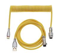 EMSea Cavo a spirale per tastiera meccanica, cavo da USB tipo C a USB-A da 1,5 m con connettore Aviator staccabile, per tastiera da gioco, tablet, telefono cellulare