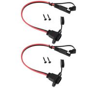 EMSea Cavo Di Prolunga Per Connettore Pannello Solare SAE-SAE Da 2 Pezzi Lunghezza 30 Cm Con Viti Per Auto E Moto.