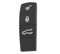 EMSea Chiave a distanza per auto a 3 tasti, supporto in gomma, compatibile con Cayenne/Macan, telecomando auto, cuscinetti per tasti, custodia di ricambio, pellicola protettiva, colore nero