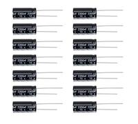 EMSea Condensatori elettrolitici 40PCS 2200uF 16V 105°C 10x20.5mm Condensatore in alluminio Tipo di piombo radiale per la riparazione di TV LCD Display LCD Schede madri Sistemi audio