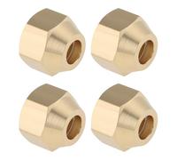EMSea Dadi di riduzione svasati in ottone con filettatura M12 x 1,25 da 6 mm, per refrigerazione, HVAC, riscaldamento, sistemi di tubazioni industriali, 4 pezzi