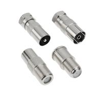 EMSea Kit Adattatore Coassiale F-TV PAL Da 4 Pezzi Connettori F Femmina-maschio Da 75 Ohm A TV Tipo PAL Per Sintonizzatore Cavo