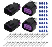 EMSea Kit Di Connettori Maschio-femmina A 8 Pin Per Fari Auto 2 Set 15326835 15326840 Con Terminali E Guarnizioni