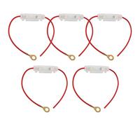 EMSea Portafusibile 5 Pezzi 6x30mm 30A/12V Per Moto Veicoli Elettrici Scooter Con Fusibile