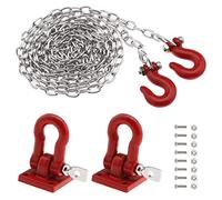 EMSea RC Ganci di Traino Set RC A Forma di U Gancio di Traino Catena del Rimorchio Parti di Montaggio in Metallo per Scala 1/10 RC Auto Arrampicata Crawler