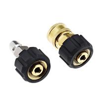 EMSea Set Di 2 Adattatori Per Tubi Flessibili Per Idropulitrice Filettatura M22 14 Mm Femmina A Presa Rapida Maschio Da 3/8 Pollici E Presa Rapida Femmina Da 3/8 Pollici A M22 14 Mm Femmina
