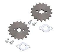 EMSea Set di 2 pignoni anteriori per moto, 420, 17 denti, 17 mm, con viti di fissaggio e rondelle, compatibili con moto da 50 cc, 70 cc, 90 cc, 110 cc, 125 C, mini ATV a quattro ruote