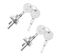 EMSea Set Serratura per Porta in Vetro Vetrina Scorrevole Vetrina Espositiva Serratura per Terrario con 4 Chiavi 25x25MM per Ante di Vetrine Porte e Finestre Armadietti per Gioielli