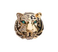 EMSea Strass Testa di Tigre Pin Pin Pin Spilla Cappotto Badge in Lega da Uomo Vintage per Sciarpe Collana Accessori Uomo 33x36mm, 33x36mm, Metallo