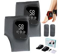 Emsense Massager with Triple Technology, 3-in-1 Kneading, Compression & Heat, Foot Renew Triple Method Massager,3-Level Heat & Massage Adjustable,Smart Timer,Touch Screen (2 pcs gray)