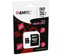 MicroSD HC 1 Memory Card Class 10 + SD Adapter 32GB Pro (3D / 4K) EMTEC