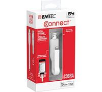 Emtec 64GB USB3.0 iCOBRA unità flash USB USB Type-A/Lightning 3.0 (3.1 Gen 1) Bianco