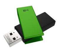 Emtec C350 Brick 2.0 Unità flash USB 64 GB USB Type-A Nero, Verde - Nouvo