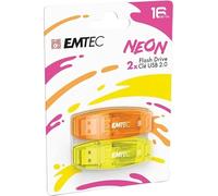 Emtec Chiavetta Usb 2.0 C410 16Gb 2 Pezzi Neon Ecmmd16gc410p2neo Pen Drive