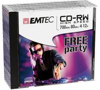 EMTEC - ECOCRW80512JC - Emtec - CD-RW - ECOCRW80512JC - 80min-700mb - EMTCRW80512JC - Conf. da 1 Pz. - ECOCRW80512JC