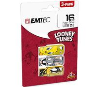 Emtec Chiavetta USB 2.0 LT01 16 GB Looney Tunes, set da 3