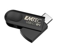 EMTEC - Chiavetta USB 3.2 Type-C Singola C280 ECMMD64GC283 - Flash Drive Compatibilità universale USB 3.2 - Lettura 80 MB/s, Scrittura 20 MB/s, Eco Design, 64 GB/GB