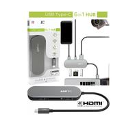 EMTEC - ECHUBT650C - Emtec - Hub 6-in-1 Multimedia Type-C T650C - ECHUBT650C - EMTHUBT650C - Conf. da 1 Pz.