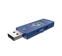 EMTEC, ECMMD16GM730HP03 - Chiavetta USB di design scorrevole da 16 GB, velocità di lettura fino a 15 MB/s, ideale per l'archiviazione di file, include 4 tatuaggi temporanei, colore Ravenclaw