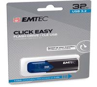 B110 Click Easy 3.2 unità flash USB 32 GB USB tipo A 3.2 Gen 2 (3.1 Gen 2) Nero, Blu, Chiavetta USB blu/Nero, 32 GB, USB tipo A, 3.2 Gen 2 (3.1 Gen 2), 20 MB/s, Lamina di scorrimento, Nero, Blu