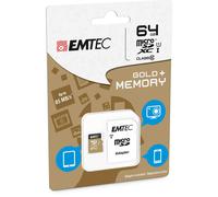 Emtec microSD Class10 Gold+ 64GB memoria flash MicroSDXC Classe 10 ( ECMSDM64GXC10GP )