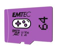 EMTEC Gaming MicroSDXC Card Uhs-I U3 V30 A1 Purple Secure ECMSDM64GXCU3G