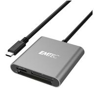 EMTEC lettore di schede USB 3.1 Grigio CF MicroSD SD 3 slot