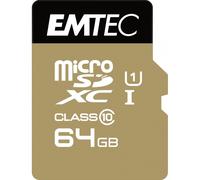 Emtec microSD Class10 Gold+ 64GB memoria flash MicroSDXC Classe 10 ( ECMSDM64GXC10GP )
