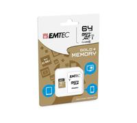 Emtec microSD Class10 Gold+ 64GB MicroSDXC Classe 10 (Emtec microSD Class10 Gold+ 64GB Micro) NEW