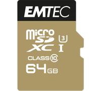 EMTEC scheda di memoria Micro SDHC 64GB Classe 10 con adattatore