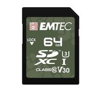 EMTEC - Scheda di memoria SD UHS-I U3 V30 Outdoor ECMSD64GXCU3OR - Resistenza all'acqua IPX7 - per fotocamera esterna e divertente - Video Full HD, 4K UHD - 64Gb/GB