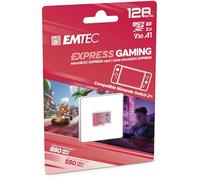 EMTEC, Scheda MicroSDXC 128 GB UHS-I U3 V30 A1 Express Gaming, compatibile con Nintendo Switch 2, ad alta velocità fino a 880 Mbps, archiviazione estesa, ideale per videogiochi e applicazioni
