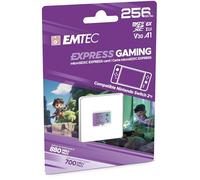 EMTEC, Scheda MicroSDXC 256 GB UHS-I U3 V30 A1 Express Gaming, compatibile con Nintendo Switch 2, ad alta velocità fino a 880 Mbps, archiviazione estesa, ideale per giochi e applicazioni, affidabile e