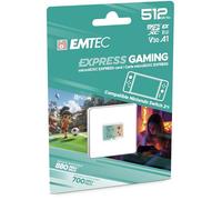 EMTEC, Scheda MicroSDXC 512 GB UHS-I U3 V30 A1 Express Gaming, compatibile con Nintendo Switch 2, ad alta velocità fino a 880 Mbps, archiviazione estesa, ideale per videogiochi e applicazioni