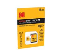 EMTEC SD MicroSD Card Kodak Gold+ SDHC CL10 &Adapter Bliste EKMSDM16GHC10K