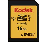 Emtec SDHC 16GB Class10 U1 memoria flash Classe 10 UHS-I (Kodak SD 16GB UHS-I U1 V10 Premium) NEW