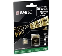 Emtec Speedin Pro MicroSDXC 256GB Classe 10 U3 V30 UHS-I + Adattatore SD