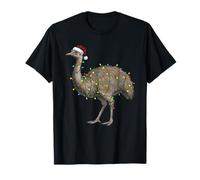 Emu Christmas Australia - Uccello Avvolto in luci Natalizie Maglietta