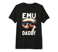 Emu Daddy Uccello Struzzo Corridore papà Festa del papà Emù Maglietta Premium