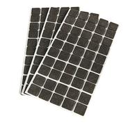 Emuca 2038616 Set di 150 Feltrini Autoadesivi Quadrati, 20X20 mm, Marrone