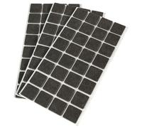 Emuca 2038716 Set di 96 Feltrini Autoadesivi Quadrati, Marrone, 25X25 mm (1UN)